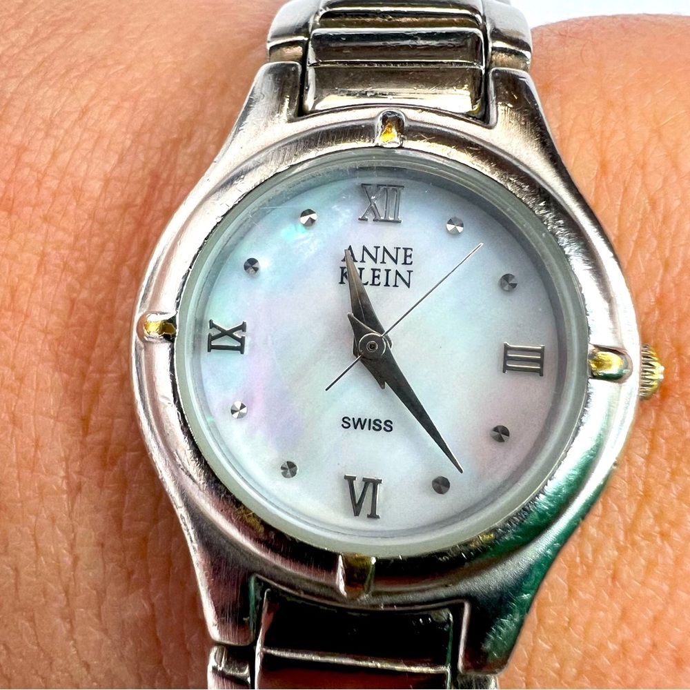 Vintage Anne Klein Stainless Steel Swiss Movement Ladies Watch